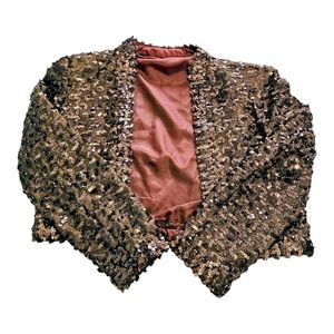 Vintage 70s Lilli‎ Diamond Sequin Jacket Size 8